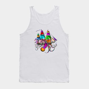 Kraken Attackin’ in Color 2 Tank Top